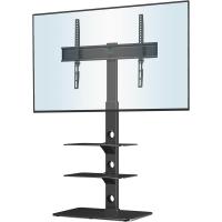 Soporte Suelo TV para Pantallas LED OLED LCD Plasma de 30 a 70 Pulgadas hasta 40 kg, Soporte TV Pie Altura Ajustable con Estantes de Vidrio Templado de 3 Niveles, MAX VESA 600x400 mm - details 0