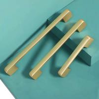 Manijas de gabinete negro, tiradores cuadrados para cajones y armarios, pomos dorados para puertas de baño, muebles, manija de cocina - details 0