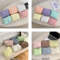 Bolso de Cosméticos de Algodón Bordado Diseño de Flor Lindo Bolso Portátil para Chicas - details 0