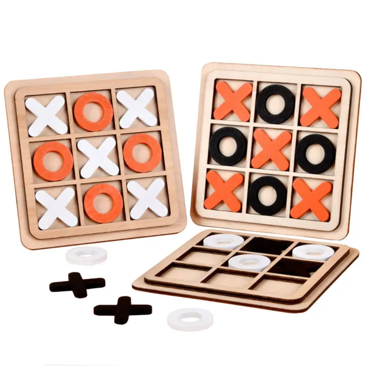 Rompecabezas 3D de madera para niños, ajedrez XO, juguetes educativos, juegos de rompecabezas de entrenamiento de pensamiento lógico, 1 ud. - 1