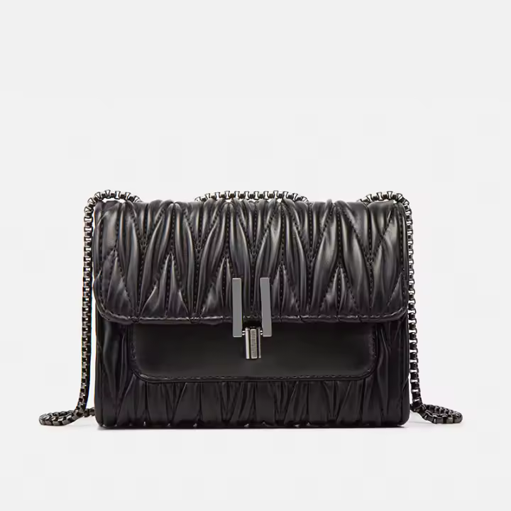 Bolso plisado de moda, precio unitario, bolso pequeño oblicuo, bolso de hombro. - 1