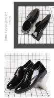 Zapatos de cuero para hombre, zapatos de cuero de moda formales de negocios, zapatos de cuero versátiles informales de estilo coreano para jóvenes - details 6