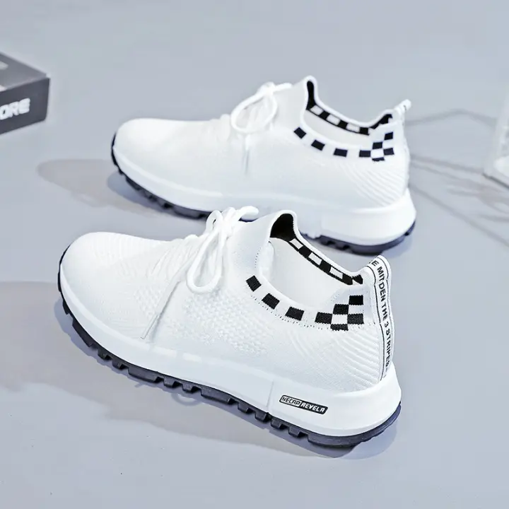 2025 Nuevas Zapatillas Deportivas Casuales de Mujer de un Pedal, Tela, Blancas y Pequeñas, Voladoras - 1