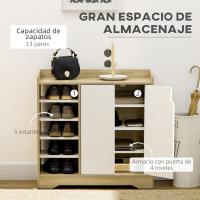 Moderno Zapatero Estrecho con 2 Puertas Almacenamiento de 13 Pares de Zapatos para Entrada Pasillo - details 3