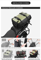 Rhinowalk-mochila para motocicleta, bolsa impermeable de 8L, 15L, 30L, bolsa trasera para motocicleta, alforja Universal para exteriores, accesorios para sillín - details 11