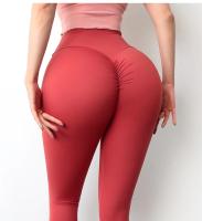 Pantalones de yoga con fruncido en el trasero para mujer, mallas deportivas de tela con sensación desnuda para gimnasio, pantalones de entrenamiento para fitness de cintura alta, medias elásticas de realce - details 12