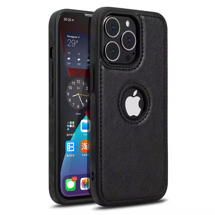 Funda de Cuero PU Compatible con iPhone 13-15 Delgada, Estilo Vintage, Resistente a Golpes, Antideslizante - 1