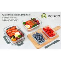 Recipientes de vidrio con tapas- MCIRCO de almacenamiento de alimentos con tapas