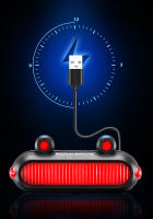 ROCKBROS-luz trasera para bicicleta IPX6, LED tipo C, carga, 5 modos, advertencia de seguridad - details 8