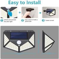 Pack De 12 Luces Solares Exteriores 100LED Con Sensor De Movimiento Iluminación De 270° Para Jardín Patio Seguridad Brillante - details 1