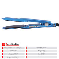 Plancha de pelo profesional, plancha plana de cerámica, calentamiento rápido, 470F, alisador de pelo, plancha de pelo de placa ancha - details 5