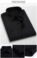 Camisa Casual de Hombre CASUMANL en Color Sólido Estilo Negocios y Formal para el Verano con Mangas Cortas y Talla EU - details 9