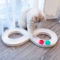 Túnel para gatos, diseño divertido de túnel de pista divertida para gatos, juguete interactivo duradero para gatos, tocadiscos de plástico para mascotas para el hogar, ejercicio - details 8