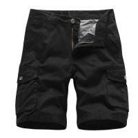 Pantalones Cargo de Verano de Algodón Color Sólido, Múltiples Bolsillos, Ajuste Suelto, Moda Casual para Hombres - details 4
