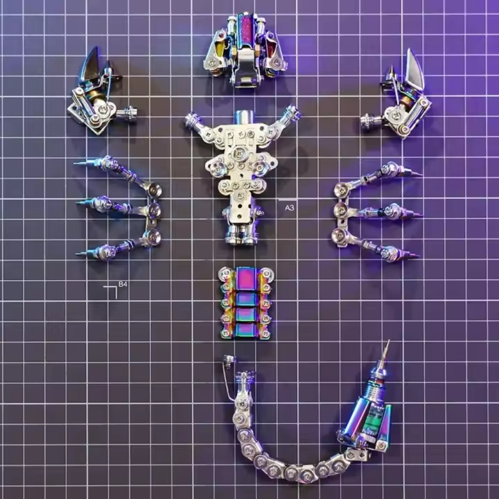 471 Uds. Conjunto de bloques magnéticos 3D de cangrejo modelo de metal DIY rompecabezas hecho a mano escorpión regalo de alta precisión - 1
