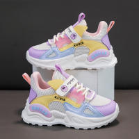 Compañero de clase niñas zapatos deportivos 2025 nueva primavera y otoño doble malla transpirable luz correr cuero superficie impermeable - details 1