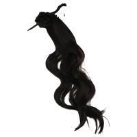 Nuevo estilo chino pinza de garra Peluca de cola de caballo horquilla de bambú peluca trenza larga y rizada cola de caballo Cheongsam sombreros peluca con cabeza de bola niñas - details 0
