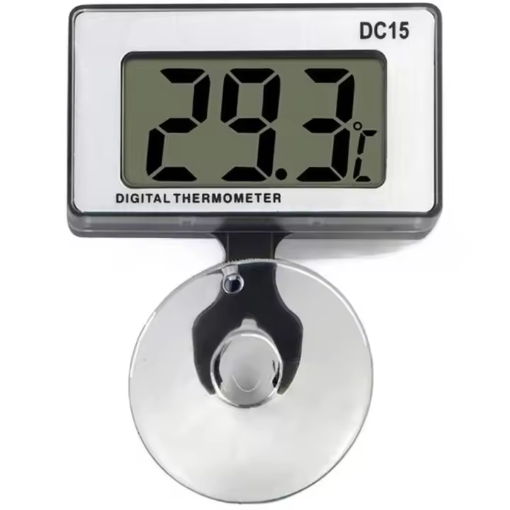 Termómetro digital para acuario sumergible con ventosa Termómetro digital LCD impermeable para acuario para pecera para tropical y marina - 1