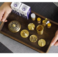 Juego de quemadores de latón, Kit de producción de incienso, soporte para molde, Yoga, meditación, aromaterapia para el hogar - details 4