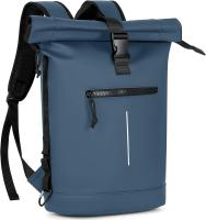 LEKE - Mochila con Tapa para Hombres y Mujeres, Gran Mochila para Portátil de 17 Pulgadas con Compartimento para Ordenador, Elegante Mochila de Viaje para Ciclismo, Universidad, Escuela, Trabajo - Azul - details 1