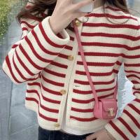 Chic Cardigan Coreano Elegante Camiseta Larga sin Mangas para Mujer Rayas Casuales - details 9