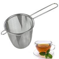 Infusor de té con mango, filtro de hoja de té de harina de café de acero inoxidable, colador reutilizable, Gadget de cocina, accesorios de tetera, 1 pieza - details 0