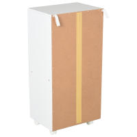 Vinsetto Mueble Auxiliar para Oficina Estudio Gran Espacio de Almacenaje con 3 Cajones 4 Estantes Abiertos 4 Ruedas 38x30x86,8 cm Blanco - details 7