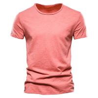 Novedad de verano, camiseta de manga corta de color sólido para hombre, ajustada, de algodón de bambú, talla europea, estilo coreano, camiseta informal de moda para hombre - details 22