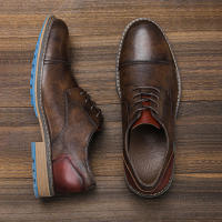 Zapatos casuales de negocios tendencia retro zapatos de cuero de gran tamaño - details 37