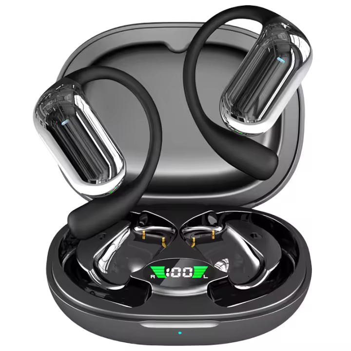 2024 SANLEPUS Auriculares Inalámbricos Bluetooth 5.3, Cascos Inalámbricos Bluetooth Ligeros con Ajuste Diseñado para Oído Abierto Comodidad, Duradera, Llamadas Claras, Compatible con Android iPhone - 1