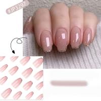 24pcs Uñas De Ballerina Largas Falsas En Color Rosa Puro Francés Uñas Postizas Completo Cubierta Presión En DIY Desmontables Para Fiesta - details 0