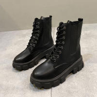 Nuevas botas cortas negras de moda geniales de moda botas de mujer de tacón grueso de suela gruesa - details 31