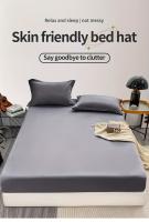 Juego de Ropa de Cama Clásica de Poliéster 3 Piezas: Sábana Ajustable, Fundas de Almohada Transpirables, Suaves para la Piel - details 0