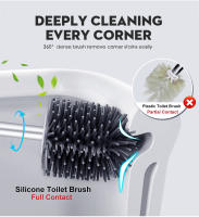 Cepillo De Limpieza De Inodoro Con Mango Largo De Silicona Cepillo De Baño Flexible Para Limpieza Del Inodoro Eco-amigable - details 6
