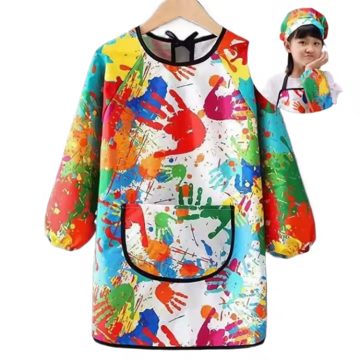 Delantal de Arte Impermeable para Niños Ideal para Cocinar y Dibujar Ropa de Cocina para Kindergarten - 1