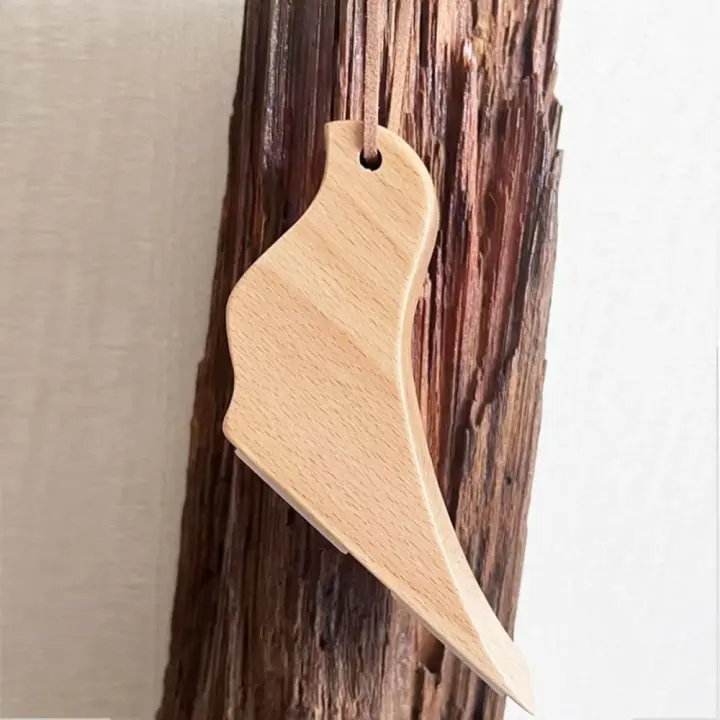 Soporte de puerta Tope de puerta de pájaro de madera Tope de suelo puerta retenedor trasero puerta de succión cuña Protector de pared a prueba de viento Oficina - 1