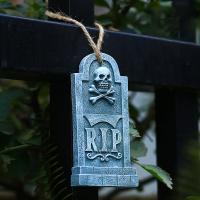 4 Uds Mini RIP lápidas calaveras DIY cementerio ataúd cementerio miniatura decoración de Halloween accesorios de adornos de jardín de hadas - details 13