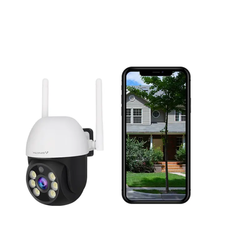 Vstarcam-cámaras WIFI de 3MP para exteriores, cámara IP con seguimiento de movimiento AI, vigilancia de seguridad, visión nocturna, inalámbrica a todo Color, resistente al agua - 1