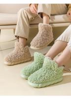 Zapatillas de algodón para el hogar para mujer, bolsas de terciopelo para interiores con tacones cálidos para uso, nuevas - details 10