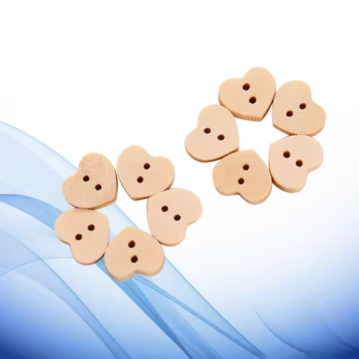 Piezas de madera para manualidades, botones de 2 agujeros para coser, álbum de recortes, 200 - 1