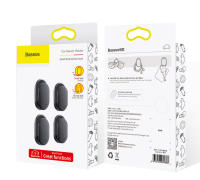Gancho de coche Baseus 4Pcs Organizador de almacenamiento para cable USB auriculares llave autoadhesivo gancho de pared receptora de clip de auto - details 9
