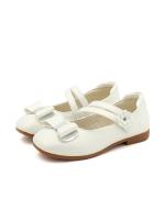 Zapatos de cuero para niñas, zapatillas planas de princesa con pajarita, zapatos de flores para niñas, zapatos planos informales para niños, zapatos de tacón bajo para baile y boda, suaves - details 9