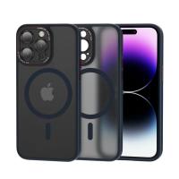 Funda de Teléfono Magnética Profesional MagSafe de Carcasa Dura a Prueba de Golpes para iPhone 14 12 13 15 Pro Max/Plus Carga Inalámbrica Mate Semi-Transparente Anti-choque - details 8