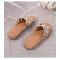 2025 Sandalias planas transpirables con diamantes de imitación - Zapatos de verano cómodos y bohemios para mujer para la playa, fiestas y uso diario, elegante moda primavera-verano - details 36
