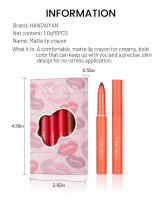 Handaiyan Juego de 6 delineadores de labios de lápiz labial de doble uso giratorio y afeitado - details 2