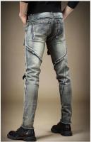 Jeans de Motocicleta Denim Pantalones Azules para Hombres de Alta Calidad con Bolsillos Elásticos - details 7