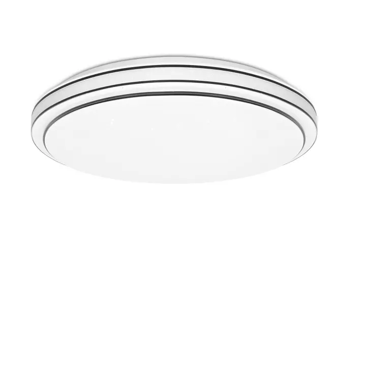 CBJKTX Lámpara de techo LED para dormitorio, diámetro de 27 cm, lámpara de cielo estrellado, lámpara blanca cálida de 12W, lámpara redonda moderna para sala de estar para pasillo - 1