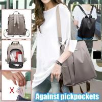 Nueva moda, gran capacidad, nailon desmontable, Color sólido, ligero, impermeable, correa para el hombro, mochila multifuncional para mujer - details 3