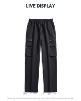 Pantalones cargo multibolsillos para hombre, nuevo estilo verano 2025, marca de moda, pantalones casuales de pierna recta holgados, pantalones deportivos para hombre - details 13