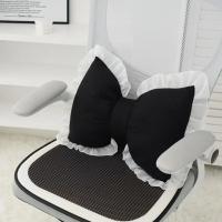Almohada de soporte para sofá con forma de lazo de regalo, borde de encaje, cojín trasero INS, volantes, almohada transpirable para decoración de habitación para sala de estar - details 7